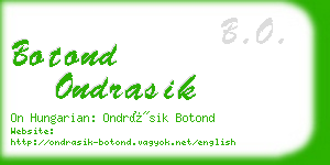 botond ondrasik business card